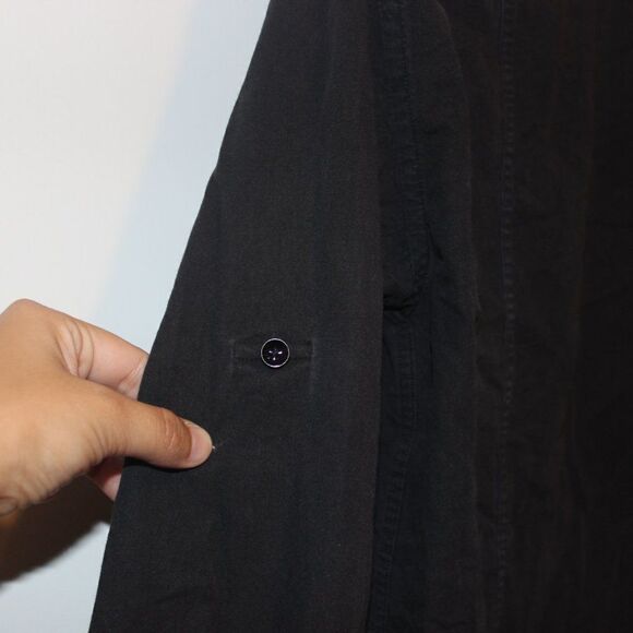 Versus Versace VINTAGE Black Long Sleeve Button-Down Shirt Men's Size 40 - Picture 6 of 10